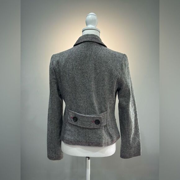 Gray/Pink GAP Factory Wool Blend Blazer Size 8 EUC - Picture 2 of 6